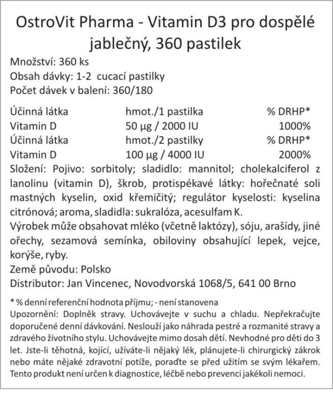vitamin D ostrovit 2000