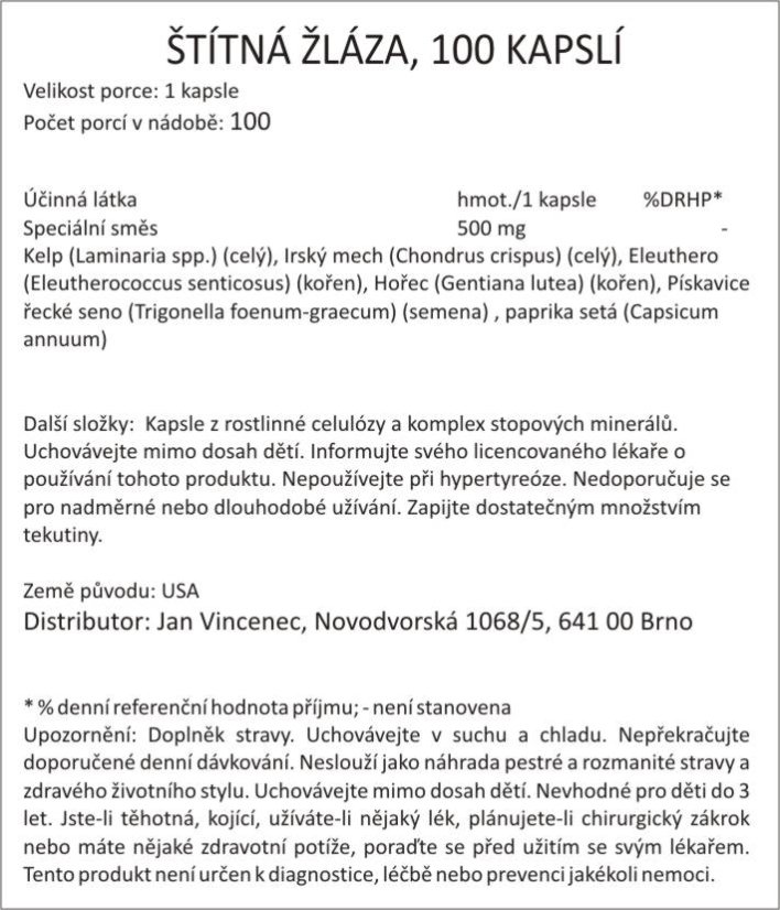 Bylinná směs ŠTÍTNÁ ŽLÁZA