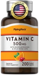 Vitamín C 500 mg se šípky, 200 tobolek