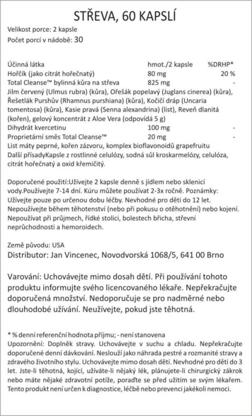 Bylinná směs STŘEVA