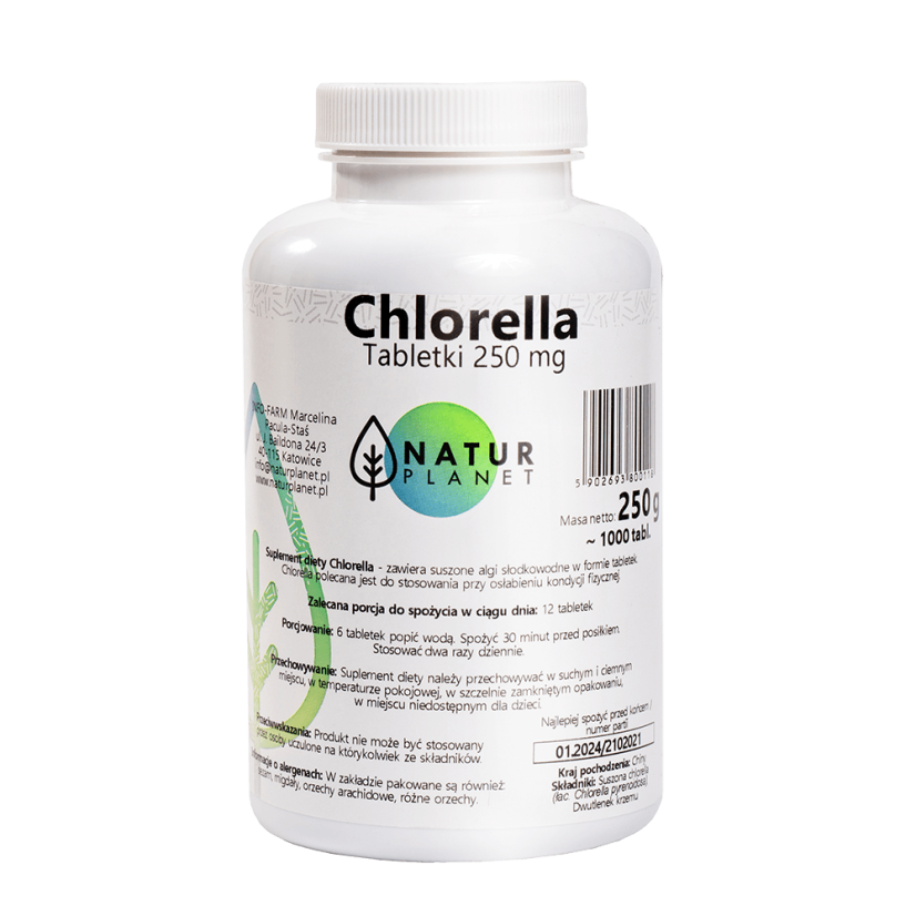 Chlorella tabletki