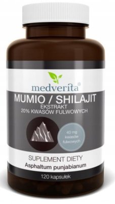 Shilajit / Mumio, 120 kapslí, silný extrakt