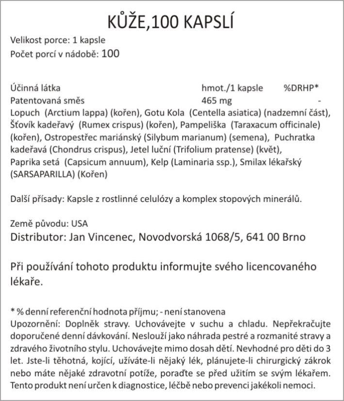 Bylinná směs KŮŽE