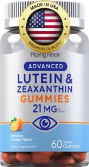 Gumový Lutein + Zeaxanthin pomeranč,  60 gumáků
