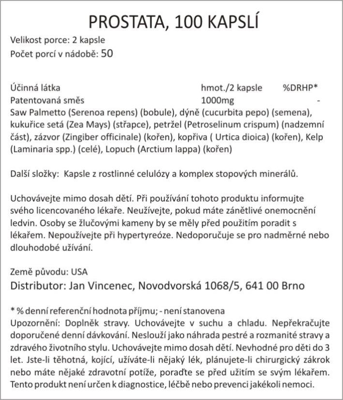 Bylinná směs PROSTATA
