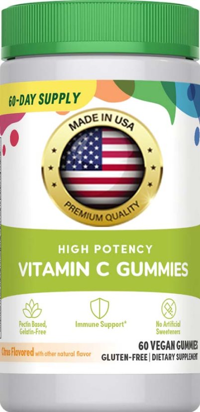 Vitamín C gumový 125mg, 60 gumáků, pro děti i dospělé