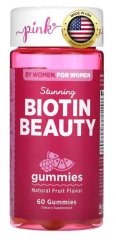 Biotin Beauty, gumový biotin 2500 mcg, (ovocná příchuť), 60 gumáků